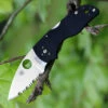 Spyderco Knives Spyderco C230MBGS Lil' Native, 2.5" CPM S30V Serrated Blade, Black G-10 Handle