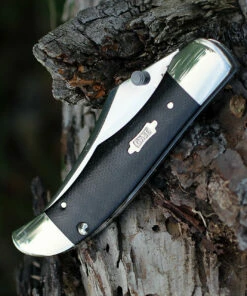 Case 23138 A/O Mid-Folding Hunter, Double Black Canvas Laminate Handle (101265AC SS) -Buck Knives Sales 23138 1 04026.1585324414