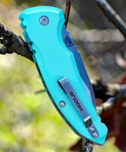 HOGUE 24103 A01-MicroSwitch, 2.6" Wharncliffe CPM-154 Blade, Matte Aquamarine Aluminum Handle -Buck Knives Sales 24103.2 19560.1566586224