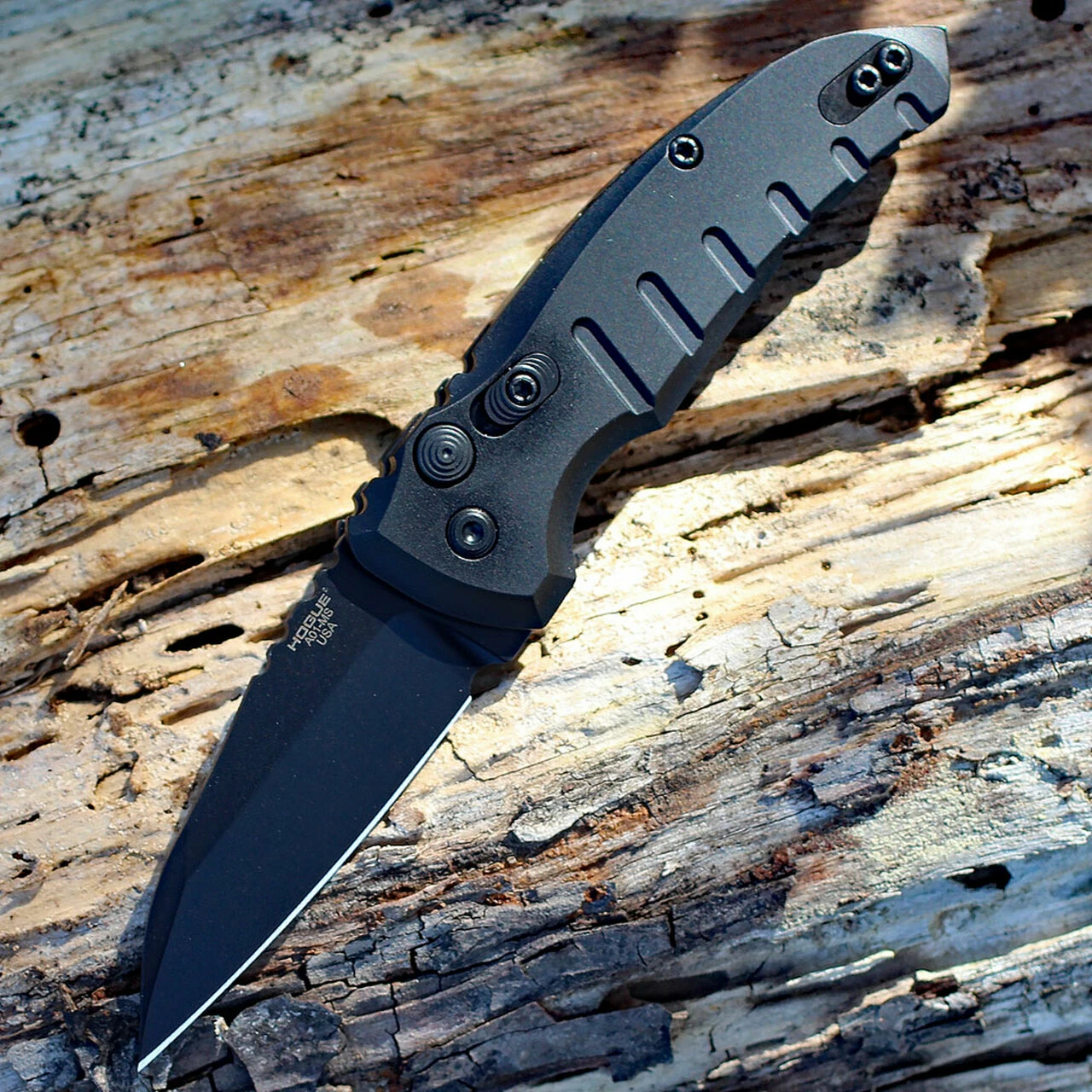 HOGUE 24106 A01-MS, 2.6" WHARNCLIFFE CPM-154 BLACK BLADE, BLACK ALUMINUM HANDLE 1 HOGUE 24106 A01-MS, 2.6" WHARNCLIFFE CPM-154 BLACK BLADE, BLACK ALUMINUM HANDLE