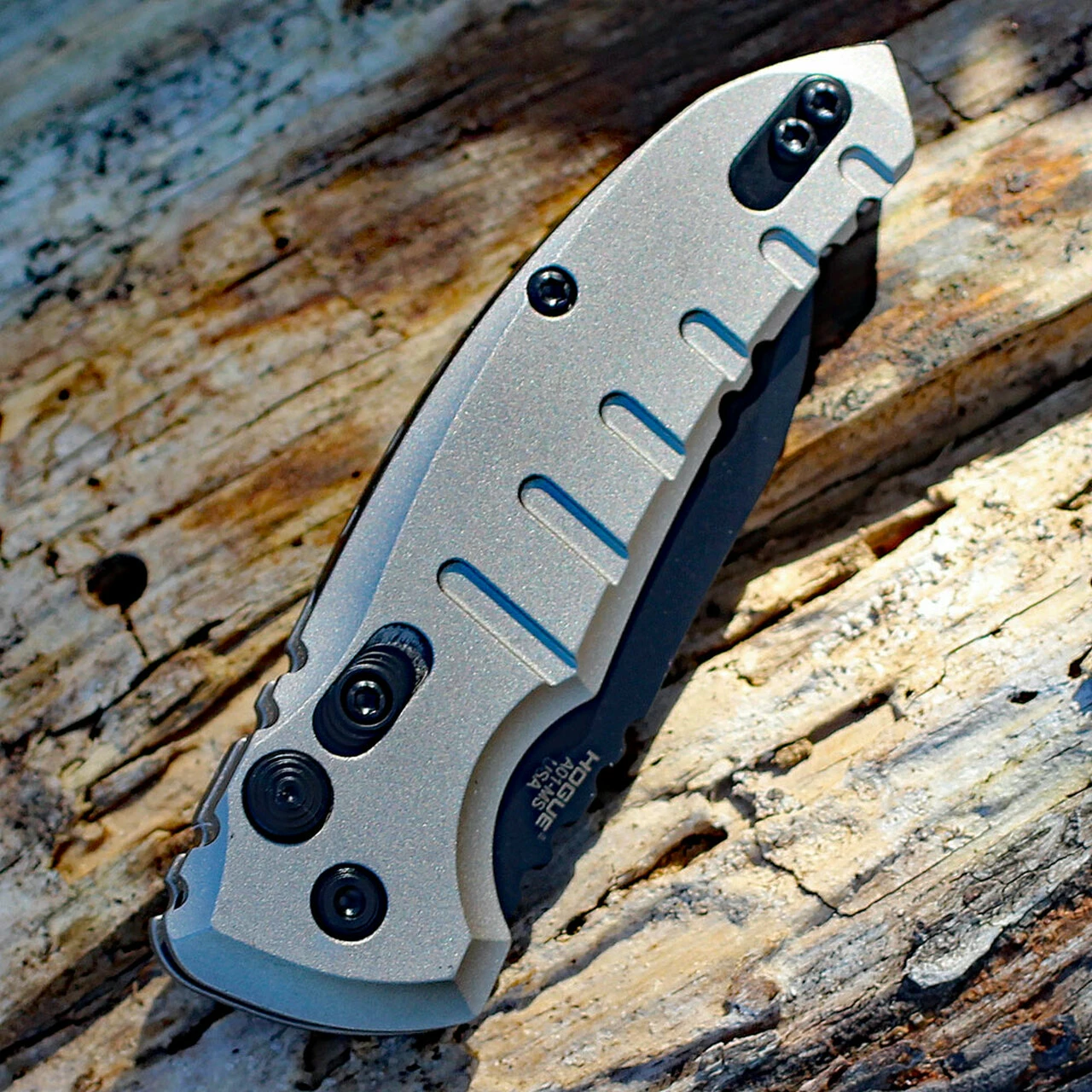 HOGUE 24107 A01-MS, 2.6" WHARNCLIFFE CPM-154 FDE BLACK BLADE, TAN ALUMINUM HANDLE 3 HOGUE 24107 A01-MS, 2.6" WHARNCLIFFE CPM-154 FDE BLACK BLADE, TAN ALUMINUM HANDLE - Image 3