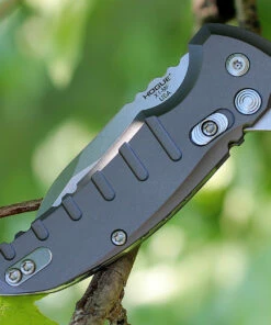 Hogue 24162 X1-Microflip, 2.75" CPM154 Wharncliffe Blade, Tumble Finish Aluminum Frame-Matte Grey -Buck Knives Sales 24162.2 48939.1566585953