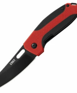 CRKT 2430 Sketch™, 2.8" 8CR13MoV Plain Blade, Black TPR & Red ABS Handle