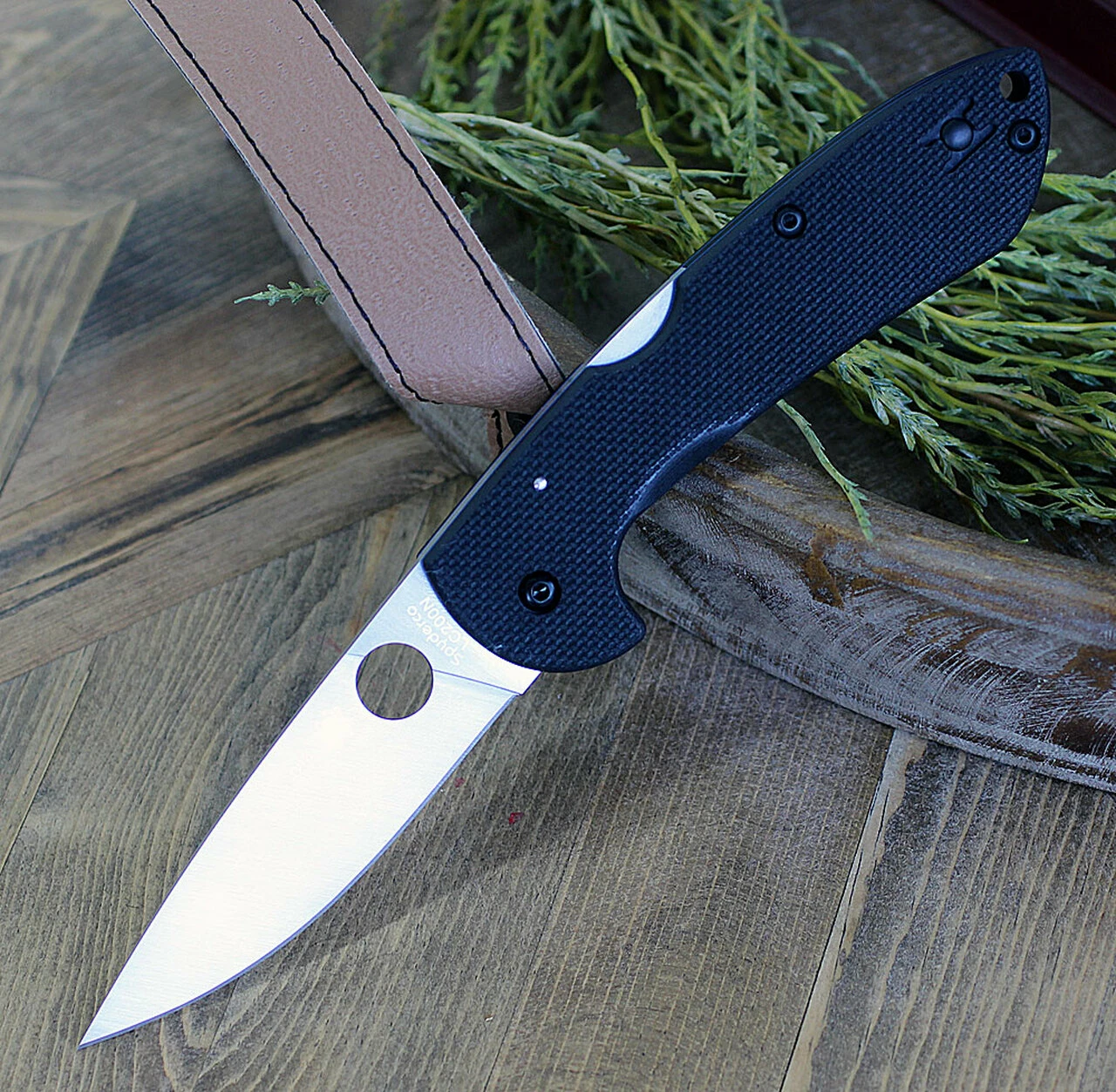 Spyderco Knives Spyderco Siren C247GP, 3.6" LC200N Satin Plain Blade, Black G-10 Handles 4 Spyderco Knives Spyderco Siren C247GP, 3.6" LC200N Satin Plain Blade, Black G-10 Handles - Image 4