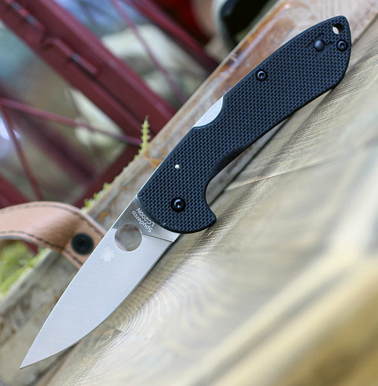 Spyderco Knives Spyderco Siren C247GP, 3.6" LC200N Satin Plain Blade, Black G-10 Handles 1 Spyderco Knives Spyderco Siren C247GP, 3.6" LC200N Satin Plain Blade, Black G-10 Handles