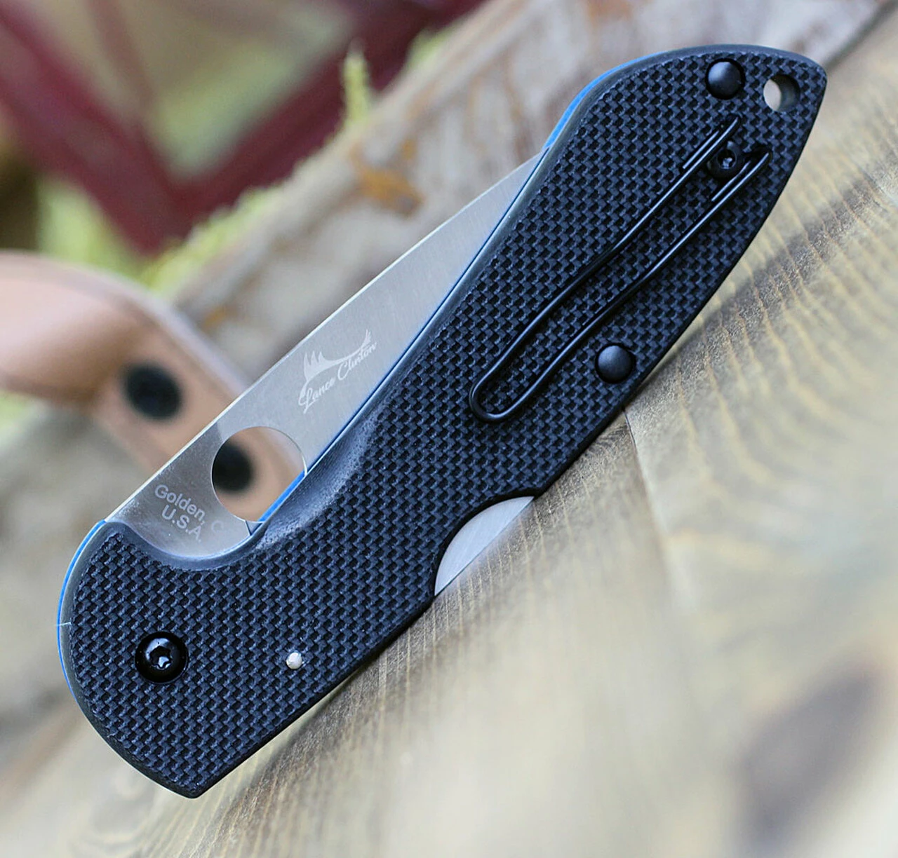 Spyderco Knives Spyderco Siren C247GP, 3.6" LC200N Satin Plain Blade, Black G-10 Handles 6 Spyderco Knives Spyderco Siren C247GP, 3.6" LC200N Satin Plain Blade, Black G-10 Handles - Image 6