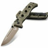 Benchmade Knives Benchmade 273FE-2 Mini Adamas, 3.25" Flat Dark Earth Cerakote CPM-CruWear Plain Blade, Olive Drab G10 Handle