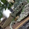 Benchmade Knives Benchmade 2750FE-2 Auto Adamas, 3.78" CPM-CruWear Flat Earth Plain Blade, Olive Drab G10 Handles