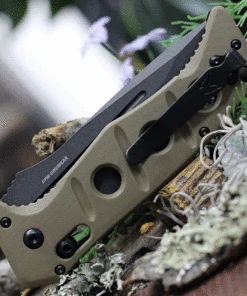 Benchmade Knives Benchmade 2750GY-3 Auto Adamas, 3.78" CPM-CruWear Tungsten Grey Plain Blade, Contoured Sand G10 Handles -Buck Knives Sales 2750GY 3.2 96391.1620395365