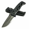 Benchmade Knives Benchmade 275SGY-1 ADAMAS, 3.82" Tungsten Gray Cerakote CPM-CruWear Part Serrated Blade, Black G-10 Handle