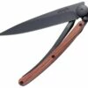 Deejo Knives Deejo DEE9GB005 27g Coralwood, 3.15" Matte Z40C13 SS Blade, Coralwood Handle