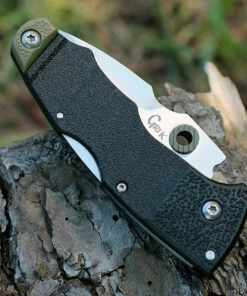 Cold Steel 28E Grik, 3" AUS 8A Plain Blade, Black/OD Green G-10 Handle -Buck Knives Sales 28e.1 77071.1566585894