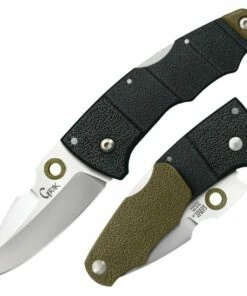 Cold Steel 28E Grik, 3" AUS 8A Plain Blade, Black/OD Green G-10 Handle