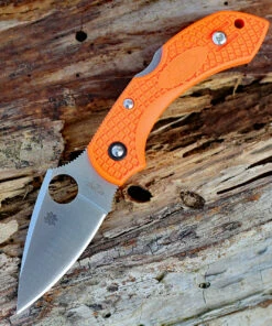 Spyderco Knives Spyderco C28POR2 Dragonfly 2, 2.30" VG-10 Plain Blade, Orange FRN Handle