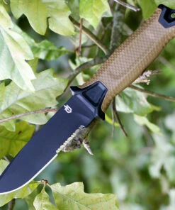 Gerber 1059 Strongarm, 4.8" 420HC Combo Blade, Coyote Tan GFN Handle