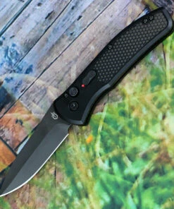 Gerber Empower Auto 30-001321, 3.25" Black CPM-S30V Plain Blade, Black Aluminum Handle