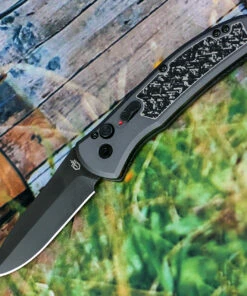 Gerber Empower Auto 30-001325, 3.25" Black CPM-S30V Plain Blade, Grey Aluminum Handle