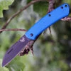 Benchmade Knives Benchmade 319DLC-1801 Proper Premium Plus Exclusive, 2.86" CPM-S30V Black Plain Blade, Smooth Blue G-10 Handle, Disc.