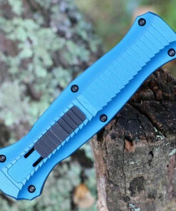 Benchmade Knives Benchmade 3300BK-2001 Infidel, 3.91" Black DLC Coating Dagger Blade, Blue Aluminum handle -Buck Knives Sales 3300BK 2001.3 17474.1597341346