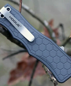 Hogue Houge Exploit 34042 OTF, 3.5" CPM S30V Tanto Tumbled Blade, Matte Grey Aluminum Handle -Buck Knives Sales 34042.2 28590.1566586189