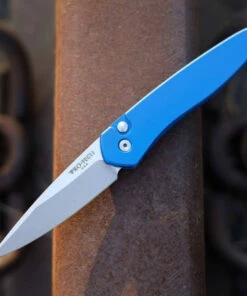 Pro-Tech Newport Automatic - Blue Alum. (3" S35VN SW) 3405-BLUE