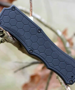 Hogue Houge Exploit 34050 OTF, 3.5" CPM S30V Clip Point Tumbled Blade, Matte Black Aluminum Handle -Buck Knives Sales 34050.3 43647.1566586204