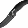 Hogue 34450 EX-04 4" Folder Upswept Blade Black Finish G-10 Frame - Solid Black