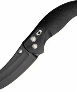 Hogue 34450 EX-04 4" Folder Upswept Blade Black Finish G-10 Frame - Solid Black