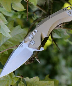 Hogue 34574 X5 Folder, 3.5" CPM154 Plain Blade, Flat Dark Earth Aluminum Handle