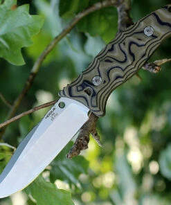 Hogue 35278 EX-F02, 4.5" 154 CM Plain Blade, G-Mascus® Green G-10 Handle