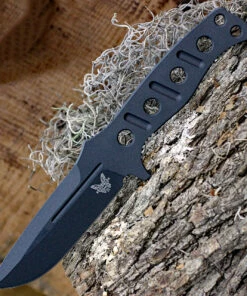 Benchmade Knives Benchmade 375BK-1 Fixed Adamas, 4.20"CPM-CruWear Cobalt Black Plain Blade, Black CPM CruWear Handle w/ Sheath