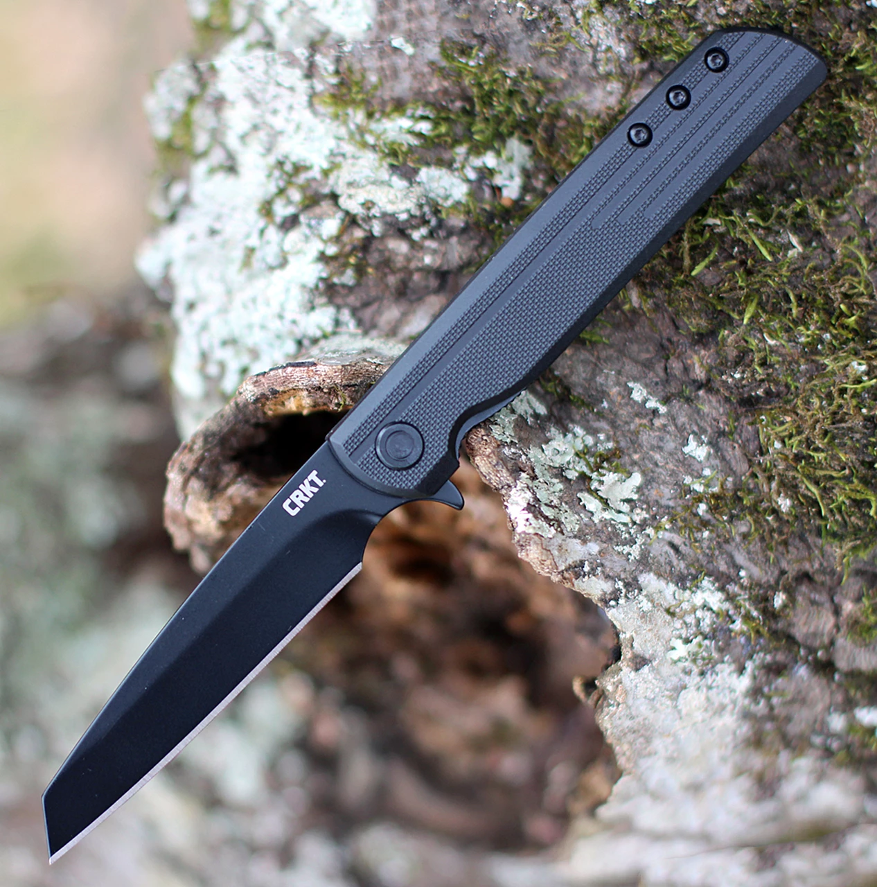 CRKT LCK+ Linerlock Blackout, 3.25" Black Oxide Coated 8Cr13MoV Stainless Tanto Blade, Black GRN Handles 1 CRKT LCK+ Linerlock Blackout, 3.25" Black Oxide Coated 8Cr13MoV Stainless Tanto Blade, Black GRN Handles