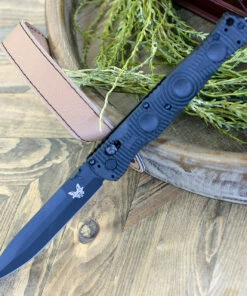 Benchmade Knives Benchmade 391BK SOCP Tactical Folder, 4.47" D2 Steel Balck Plain Blade, CF-Elite Handle