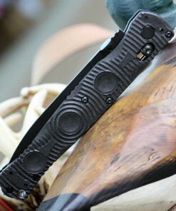 Benchmade Knives Benchmade 391SBK SOCP Tactical Folder, 4.47" D2 Steel Balck ComboEdge, CF-Elite Handle -Buck Knives Sales 391SBK 74533.1586439035