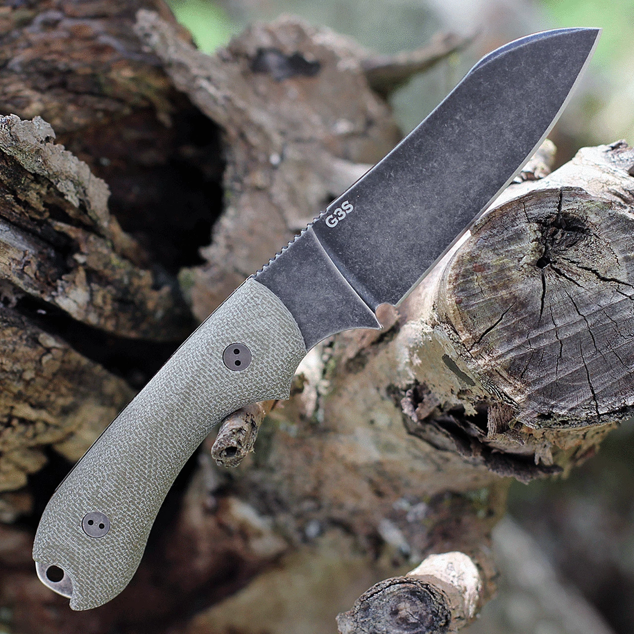 Bradford Guardian 3-3D OD Green Micarta (3.5" Nimbus M390) 3SF-102N 2 Bradford Guardian 3-3D OD Green Micarta (3.5" Nimbus M390) 3SF-102N - Image 2