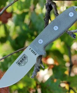 ESEE Knives ESEE 3P-DT, Plain Edge, Foliage Green Molded Sheath