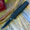 Benchmade Knives Benchmade Phaeton 4600DLC, 3.45" CPM S30V Black Plain Blade, Black Aluminum Handle