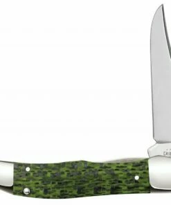 Case Kickstart Mid-Folding Hunter 50711 Green & Black Carbon Fiber Weave Handle (101265AC SS)