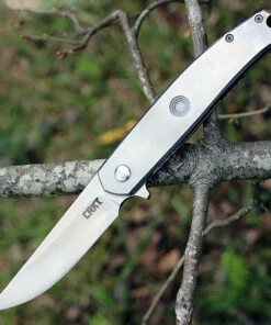 CRKT 5320 Vizzle, 3.35" 8Cr13MoV Plain Blade, SS Handle