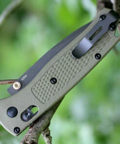 Benchmade Knives Benchmade 535SGRY-1 Bugout, 3.24" Part Serrated Cerakote Blade, Ranger Green Grivory -Buck Knives Sales 535sgry 1 47614.1628108845