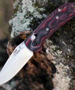 Doug Ritter Knives and Gear Doug Ritter Mini-RSK® MK1-G2 Knifeworks Exclusive - G-Mascus® Red G-10/Stonewashed