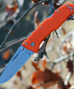 Cold Steel 54NVRY Steve Austin Working Man, 3.5" 4116 Plain Blade, Blaze Orange GFN Handle