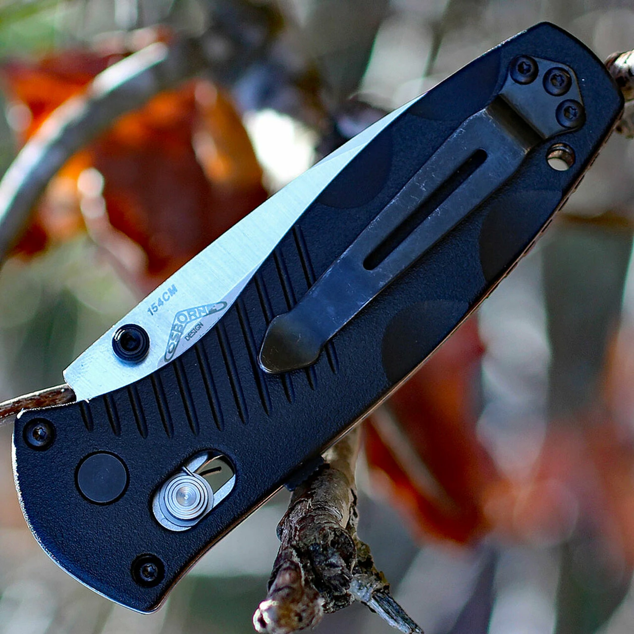 Benchmade Knives Benchmade Mini Barrage 585, 2.91 in. 154CM Stainless Blade, Assisted Opening, Plain Edge 4 Benchmade Knives Benchmade Mini Barrage 585, 2.91 in. 154CM Stainless Blade, Assisted Opening, Plain Edge - Image 4