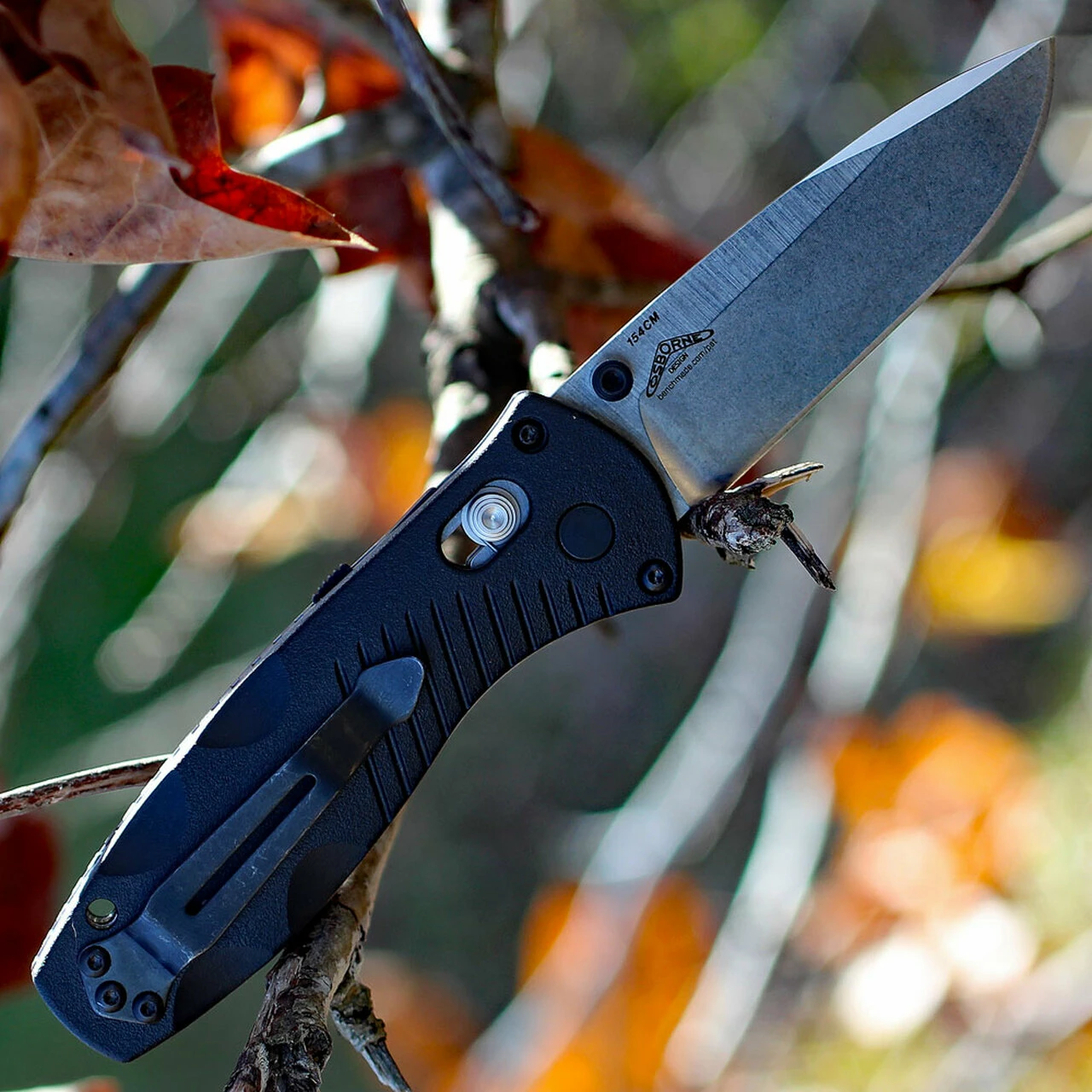 Benchmade Knives Benchmade Mini Barrage 585, 2.91 in. 154CM Stainless Blade, Assisted Opening, Plain Edge 2 Benchmade Knives Benchmade Mini Barrage 585, 2.91 in. 154CM Stainless Blade, Assisted Opening, Plain Edge - Image 2