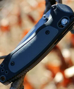 Benchmade Knives Benchmade 595 Mini Boost, AXIS Assist, 3.1" CPM-S30V Plain Blade, Black/Gray Grivory Handle -Buck Knives Sales 595.3 34745.1566585899