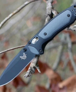Benchmade Knives Benchmade 595BK Mini Boost, 3.1" CPM-S30V Plain Blade, Black/Gray Grivory Handle