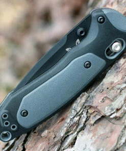 Benchmade Knives Benchmade 595BK Mini Boost, 3.1" CPM-S30V Plain Blade, Black/Gray Grivory Handle -Buck Knives Sales 595bk.2 39775.1566585905