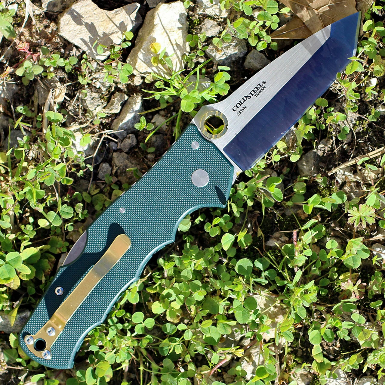 Cold Steel Golden Eye Tanto Point 62QFGT, 3.5" S35VN Plain Blade, Forest Green G10 Handle-DISCONTINUED 2 Cold Steel Golden Eye Tanto Point 62QFGT, 3.5" S35VN Plain Blade, Forest Green G10 Handle-DISCONTINUED - Image 2