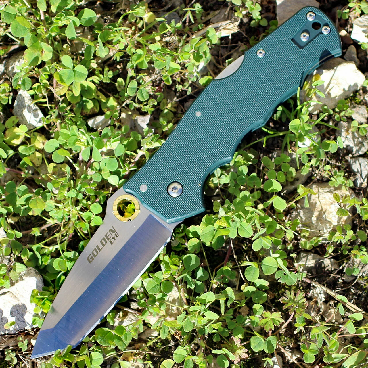 Cold Steel Golden Eye Tanto Point 62QFGT, 3.5" S35VN Plain Blade, Forest Green G10 Handle-DISCONTINUED 1 Cold Steel Golden Eye Tanto Point 62QFGT, 3.5" S35VN Plain Blade, Forest Green G10 Handle-DISCONTINUED