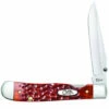 Case Kickstart Trapperlock 7004, 3.125" CV Blade, Jigged Chestnut Bone Handle, Pocket Clip